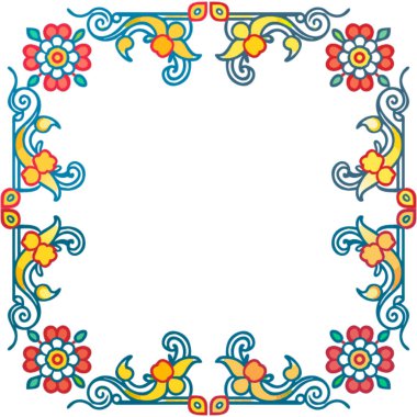 Çiçek süslemesinin vektör çizimi