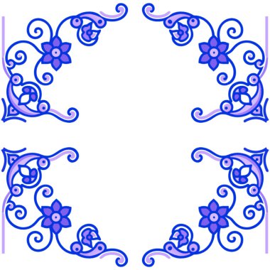 Güzel çiçek desenlerinin vektör çizimi