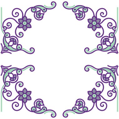 Çiçek süslemesinin vektör illüstrasyonu