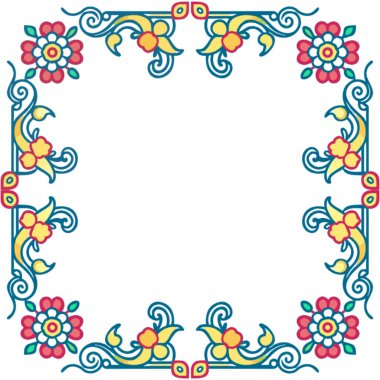 kartpostal için güzel çiçek süsleme vektör çizim