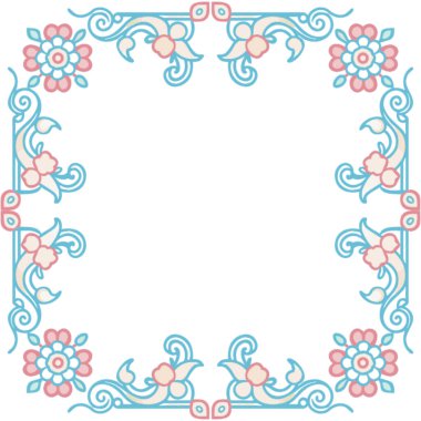 çerçeve çiçek ve yaprak ile