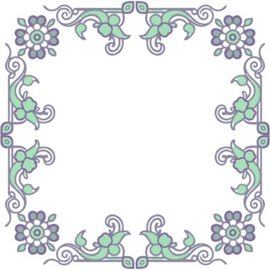 Metin için bir çiçek çerçevesinin vektör illüstrasyonu