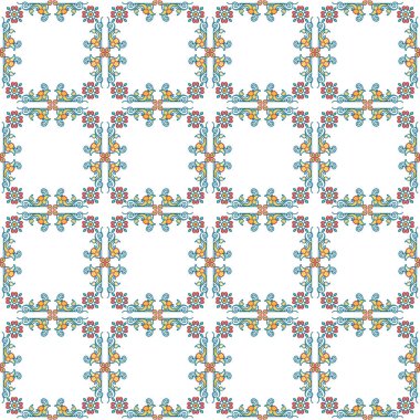 Dekoratif süslemeli kusursuz desen