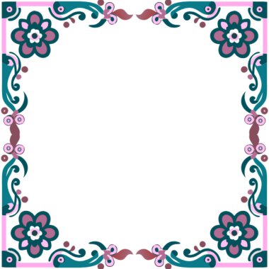 vektör dekoratif çerçeve çiçek