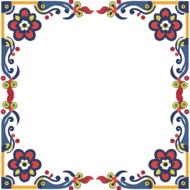 Çiçek süslemesinin vektör illüstrasyonu