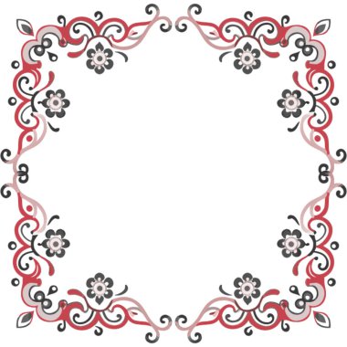 Klasik çiçekli süs. vektör