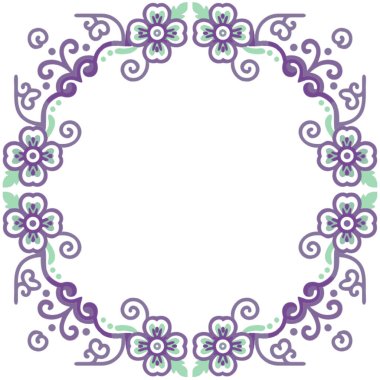 Çiçek çerçevesinin vektör illüstrasyonuName