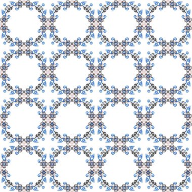 Mavi eşkenar dörtgen ile kusursuz desen