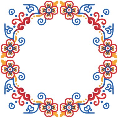 Vektör çiçek süsü. etnik sanat