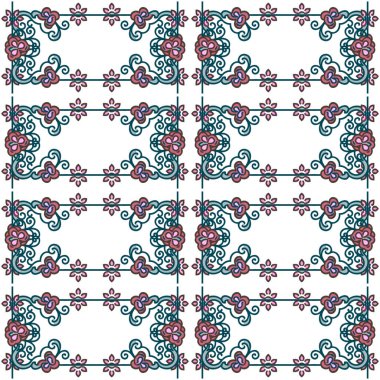 Soyut basit çiçeklerin kusursuz deseni