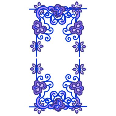 Çiçek süslemesinin vektör çizimi. davet kartı için tasarım ögesi.