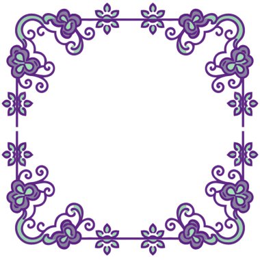 Güzel bir süs eşyasıyla eski bir çerçevenin vektör çizimi