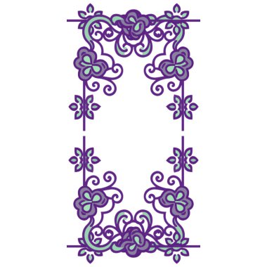 Vektör çizimi. Klasik barok tarzı. Çiçek deseni.