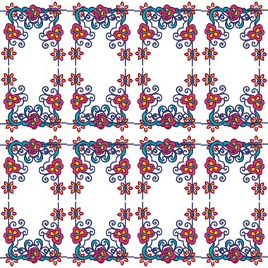 Çiçeklerle kusursuz desen