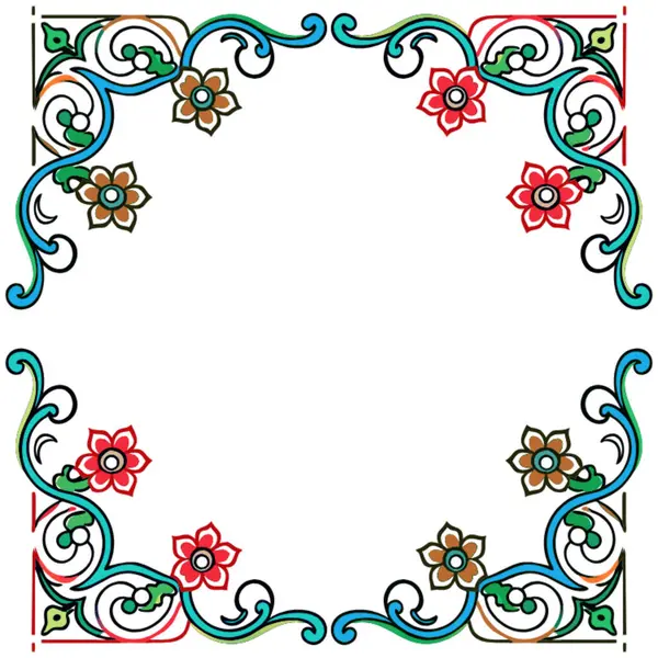 Çiçek çerçevesi, vektör, illüstrasyon