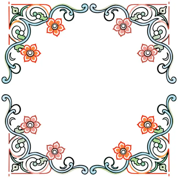 vektör dekoratif çerçeve çiçek.
