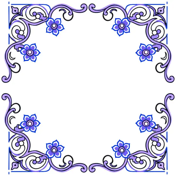 Mavili dekoratif çiçek süsü