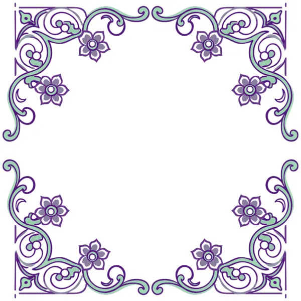 vektör illüstrasyon dekoratif çiçek çerçevesi