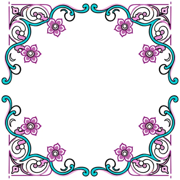 Çiçek süslemesinin vektör illüstrasyonu.