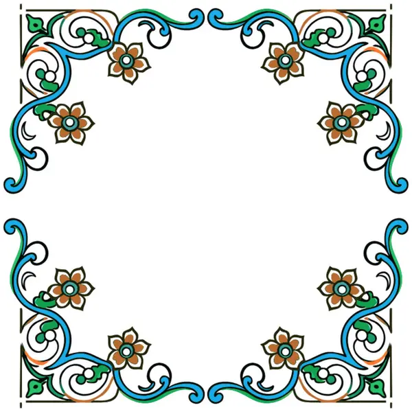 Dekoratif çiçek süsü, tebrik kartları için vektör illüstrasyonu, davet, kart, pankart, menü, web sayfası, etiket, etiket.