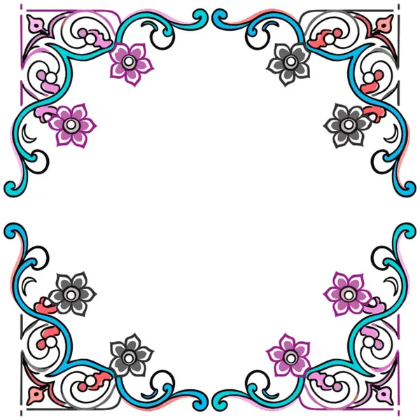 Kutlama kartları, düğün davetiyeleri ve diğer tasarımlar için vektör çerçevesi