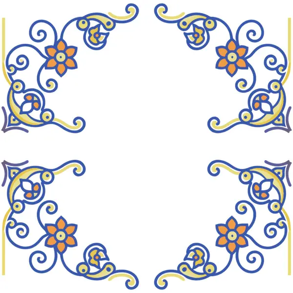 Çiçekli dekoratif çerçeve.