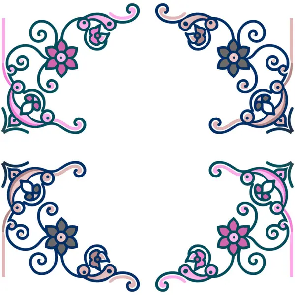 Çiçekler ve bitkilerle çerçevelenmiş