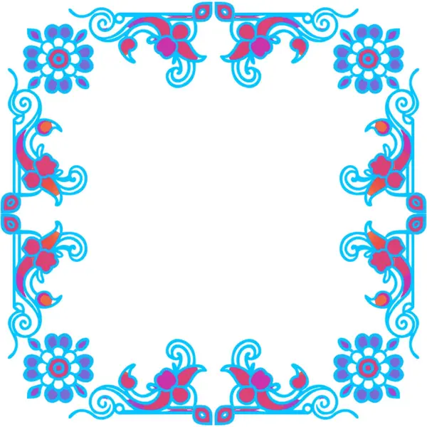 Dekoratif çiçek süsü, vektör illüstrasyonu