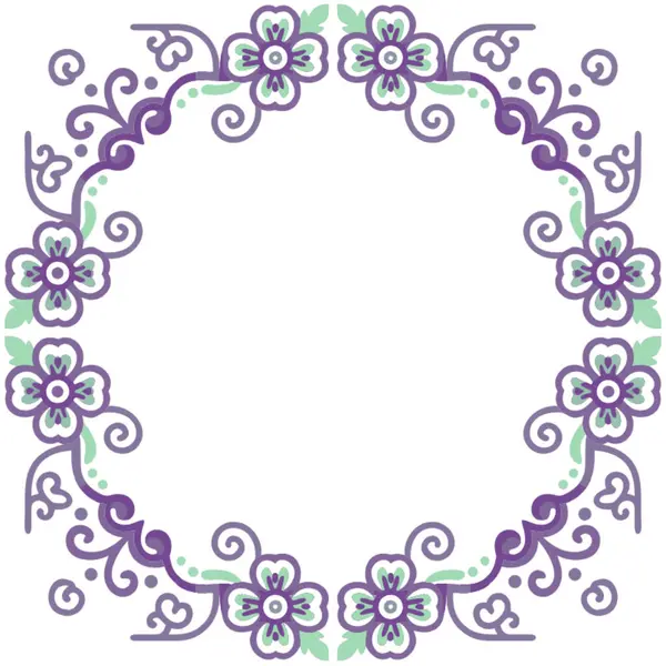 Çiçek çerçevesinin vektör illüstrasyonuName