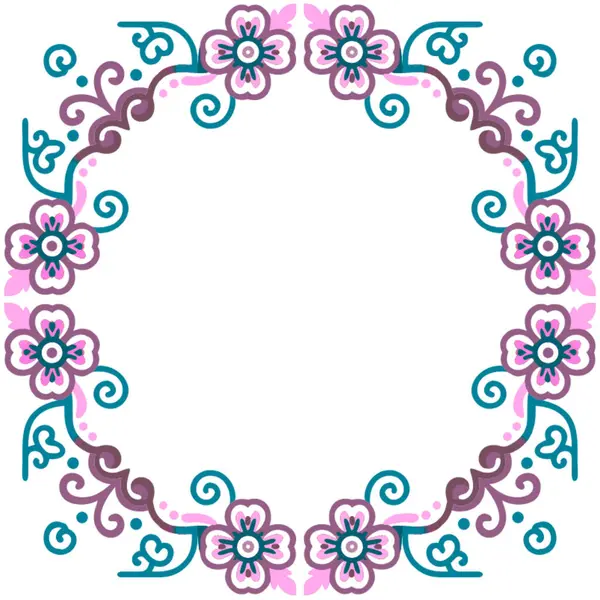 çiçekler ve yapraklar ile çerçeve