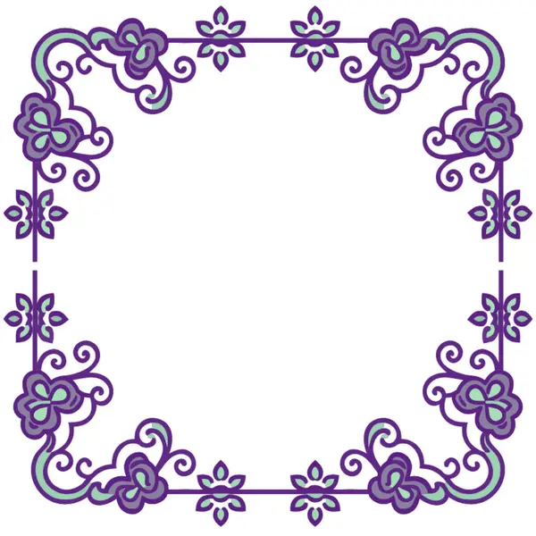 Güzel bir süs eşyasıyla eski bir çerçevenin vektör çizimi