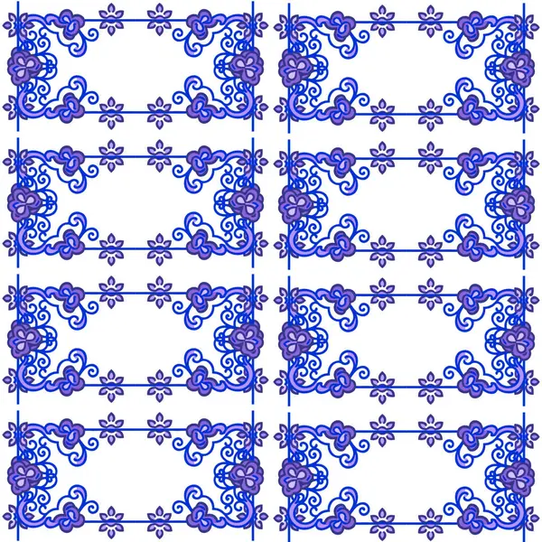 Dekoratif elementlerle kusursuz desen.