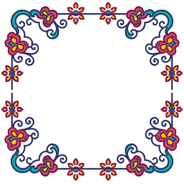 Kartpostal ve davetiye için güzel çiçek süslerinin vektör çizimi