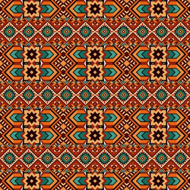 Etnik geometrik şekilli kusursuz desen