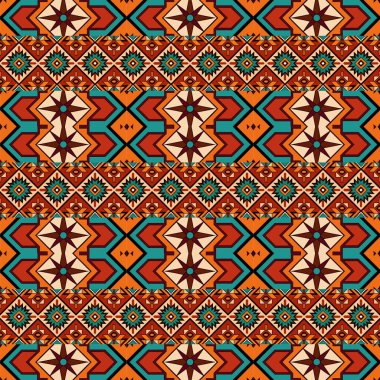 etnik çiçek seamless modeli