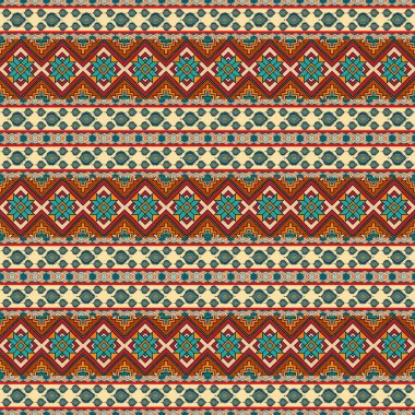 etnik çiçek seamless modeli