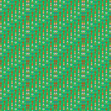 Kusursuz Noel şablonu. Yılbaşı ve yeni yıl arkaplanı ambalaj kağıdı, duvar kağıdı, web tasarımı, kumaş. raster illüstrasyonu