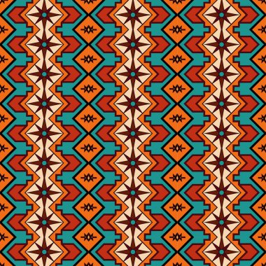 Etnik, pürüzsüz bir model. renkli soyut geometrik vektör çizimi