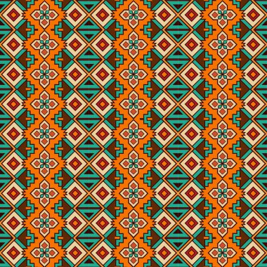 geometrik renkte kusursuz etnik desen