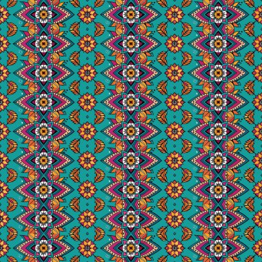 Kusursuz çiçek deseni, vektör illüstrasyonu