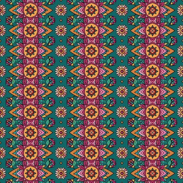 etnik çiçek seamless modeli