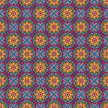 Etnik süs. Klasik dikişsiz desen. Tasarımınız için vektör çizimi. tekstil baskısı.
