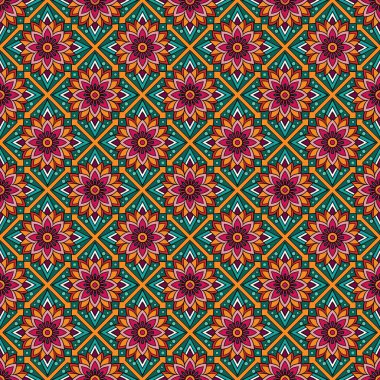 Kusursuz çiçek deseni, soyut vektör çizimi, el - çizilmiş çiçekler, yapraklar ve siyah arkaplanda çiçekler.