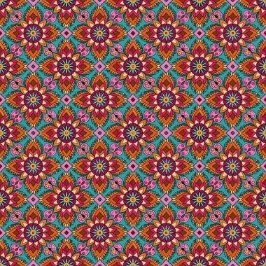 Çiçekler ve yapraklarla kusursuz desen, mavi arkaplanda suluboya şeklinde çiçek süsü..