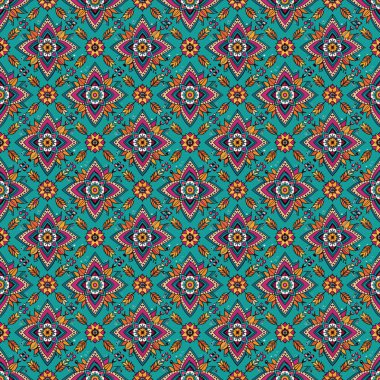 Kusursuz geometrik şablonun soyut etnik arkaplanı