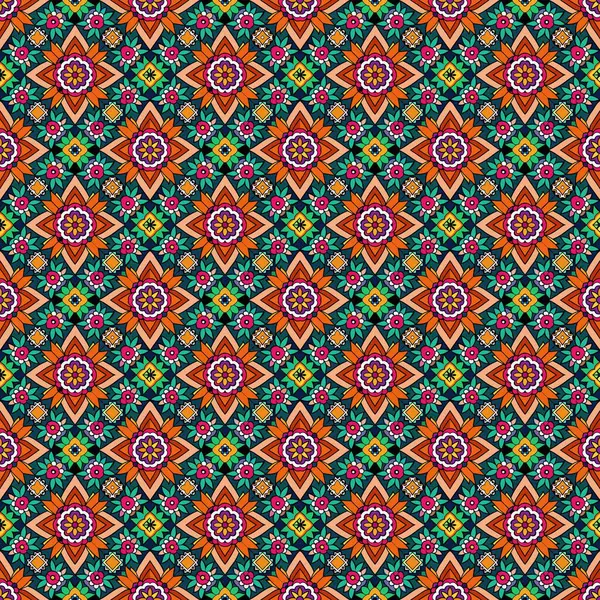 Mandalas ile kusursuz desen, vektör illüstrasyonu