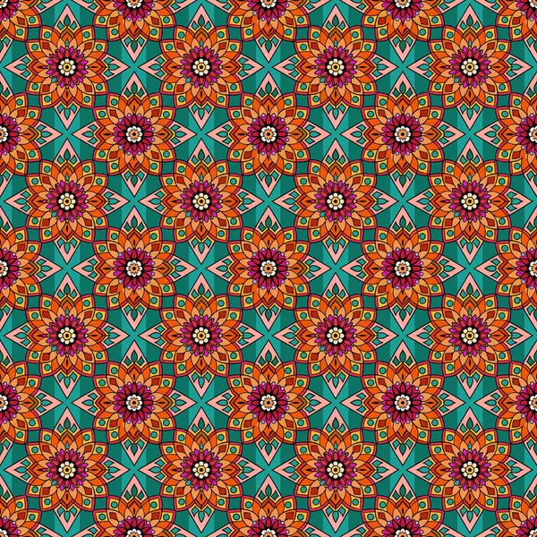 Renkli çiçeklerin pürüzsüz bir deseninin vektör çizimi