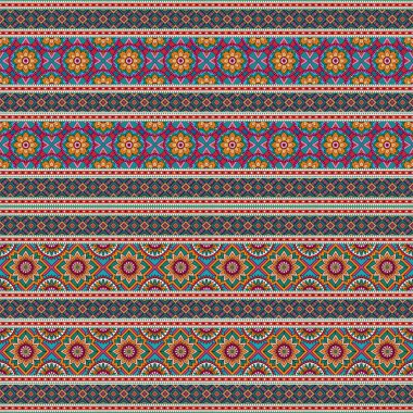 etnik çiçek seamless modeli