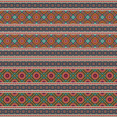 Etnik model. soyut kaleydoskop kumaş tasarımı.