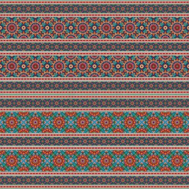 etnik çiçek seamless modeli